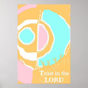 Poster Confiance Dans Le Lord Sunrise Ethnic Circle Peach