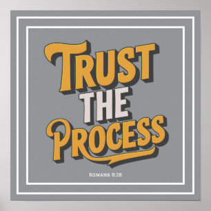 Poster Confiance dans le processus Inspiration de typogra