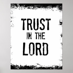 Poster Confiance dans le Seigneur Bible Verse