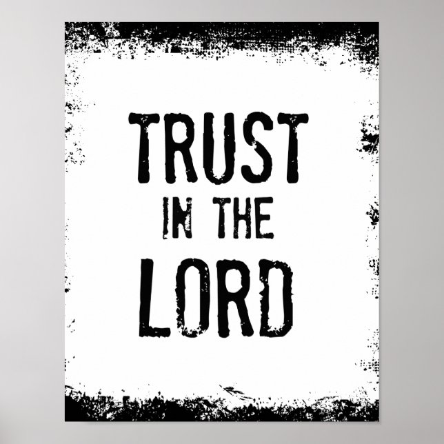 Poster Confiance dans le Seigneur Bible Verse (Devant)