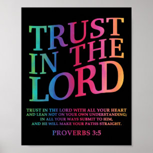 Poster Confiance Dans Le Seigneur Christian Jésus Dieu So