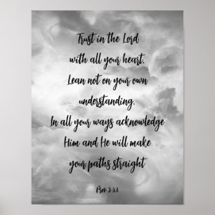 Poster Confiance dans le Seigneur Tout votre coeur Psaume