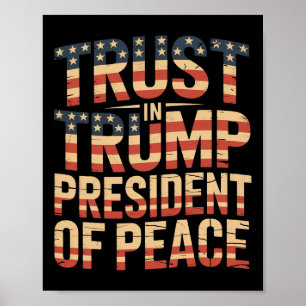 Poster Confiance En Trump Président De La Paix 1