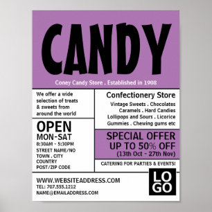 Poster Confiserie moderne, Confiserie Fournitures Publici