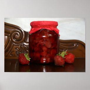 Poster confiture de fraise