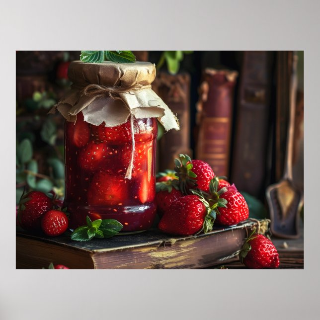 Poster Confiture de fraises maison (Devant)