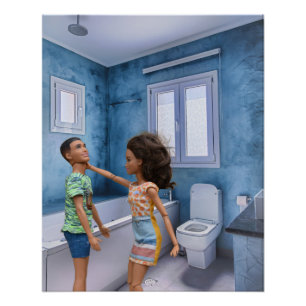 Poster Conflit du siège de toilette