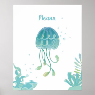 Poster Confort de marée de méduse personnalisable