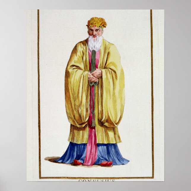 Poster Confucius (551-479 av. J.-C.), de 'Receuil des Est (Devant)