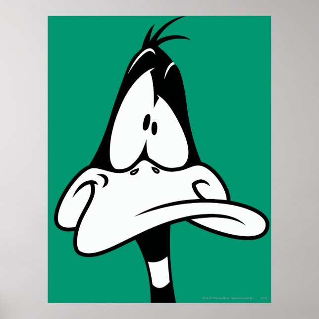 Poster Confused DAFFY DUCK™ Face (Devant)