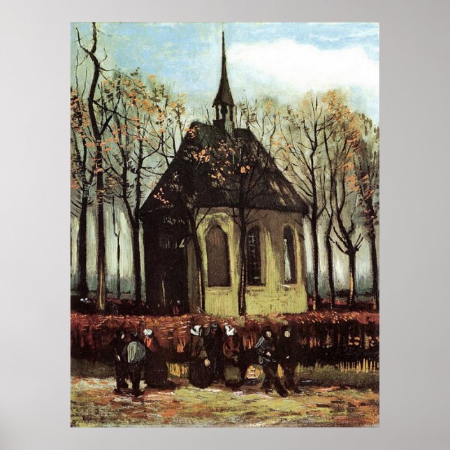 Poster Congrégation quitter l'église réformée à Nuenen (Devant)
