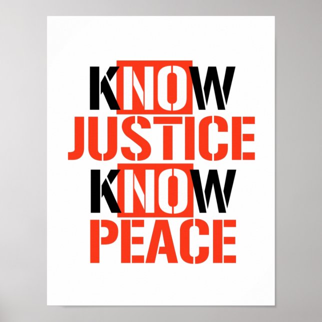 POSTER CONNAISSEZ LA JUSTICE CONNAISSEZ LA PAIX (Devant)