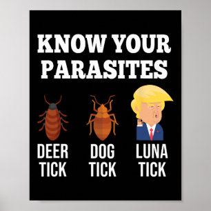 Poster Connaissez vos parasites Anti-Trump Funny Tick Res
