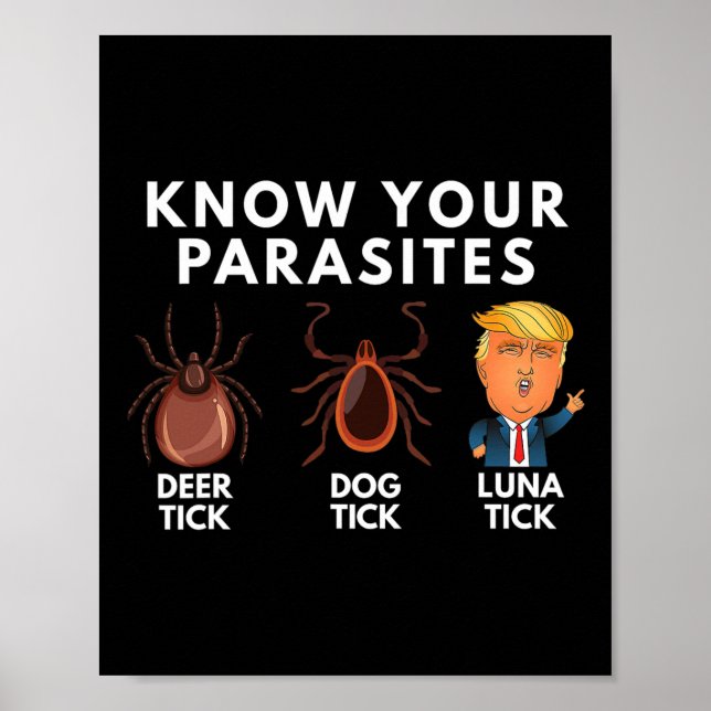 Poster Connaissez Vos Parasites Deer Tick Dog Tick Luna T (Devant)