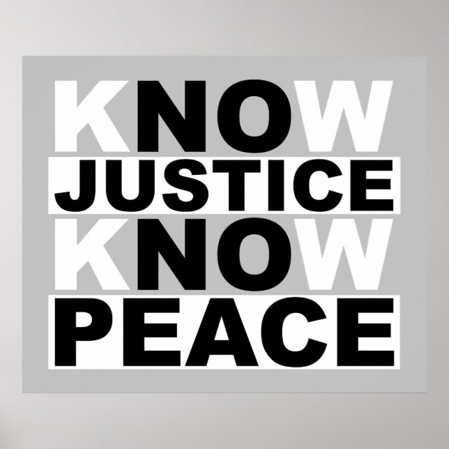 POSTER CONNAÎTRE LA JUSTICE CONNAÎTRE LA PAIX (Devant)