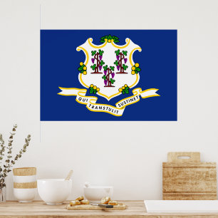Poster Connecticut State Flag