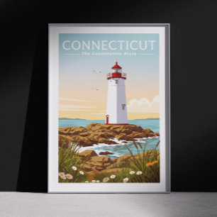 Poster Connecticut vintage