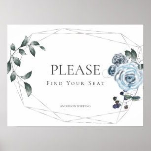 Poster Connexion de votre siège 2 Dusty Blue Rose