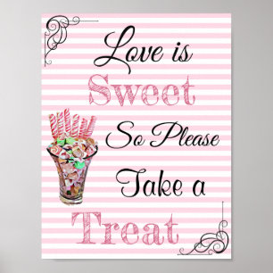 Poster Connexion mariage pour Buffet de bonbons, bonbons