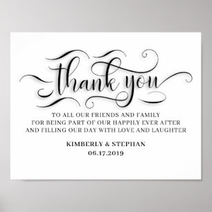 Poster Connexion Merci aux amis et Mariage de famille