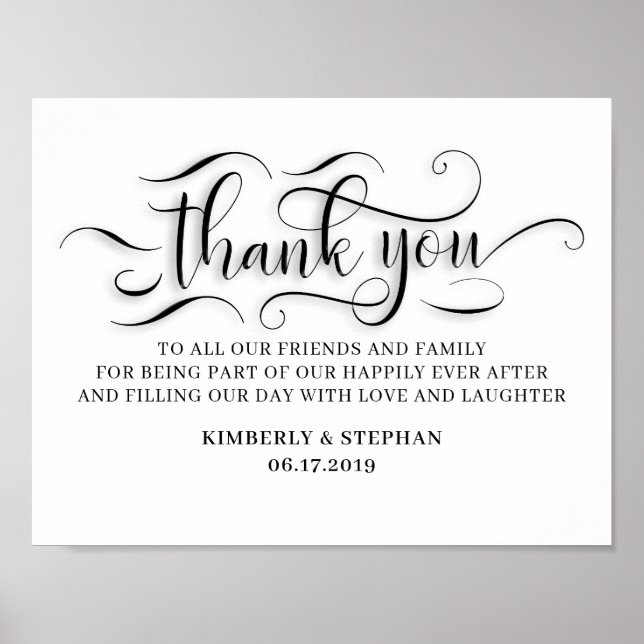 Poster Connexion Merci aux amis et Mariage de famille (Devant)