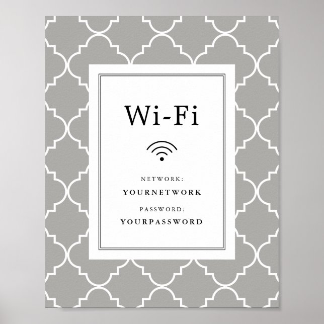 Poster Connexion Wi-Fi Quatrefoil (Devant)