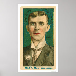 Poster Connie Mack Manager Baseball 1910