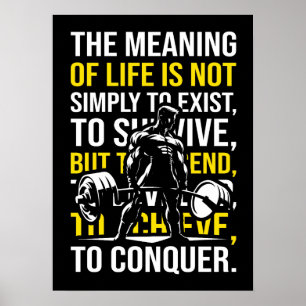 Poster Conquer - Gymnase Motivationnelle, Fitness d'entra