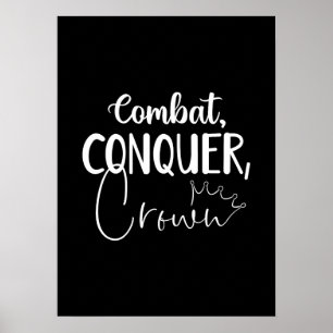 Poster Conquérir, Couronne - Gym Hustle de succès Motivat