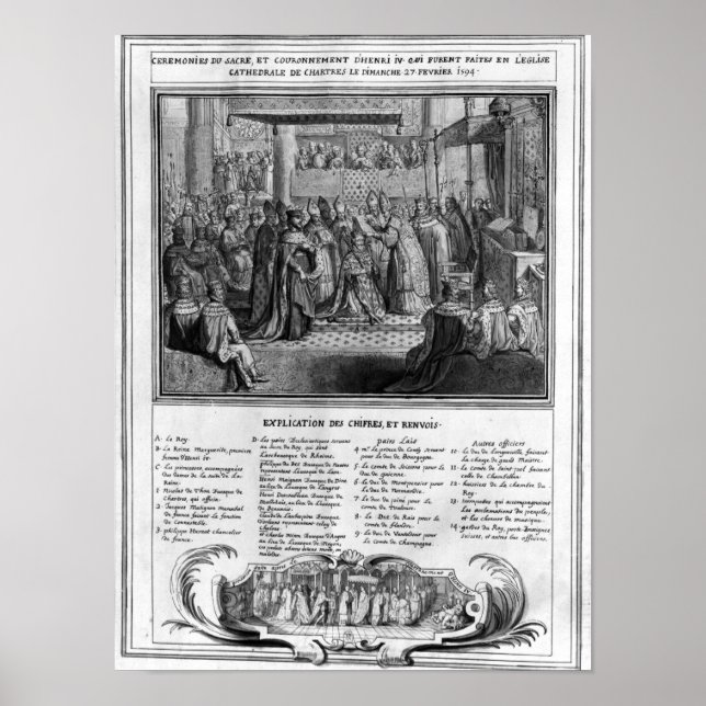 Poster Consacrement et couronnement d'Henri IV (Devant)