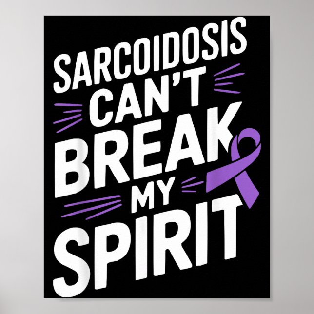 Poster Conscience de la sarcoïdose Maladie Invalidité Rub (Devant)