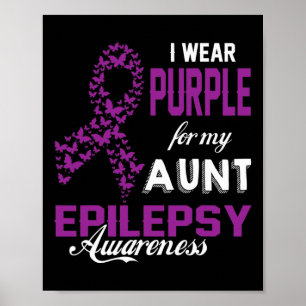 Poster Conscience de l'épilepsie Je porte le violet pour