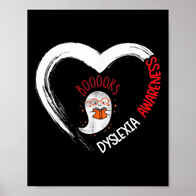 Poster Conscience Lecture Coeur porter rouge mignon Ghost (Devant)
