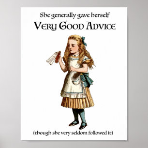 Poster Conseil d'Alice au pays des merveilles