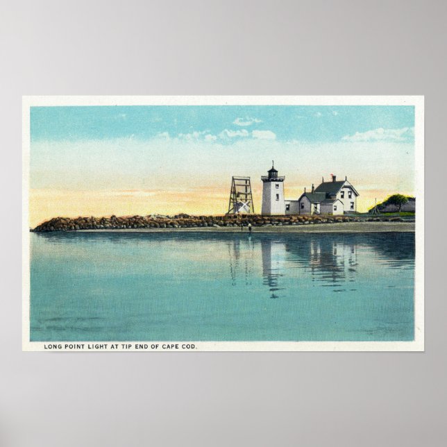 Poster Conseil de fin Cape Cod Vue de Long Point (Devant)