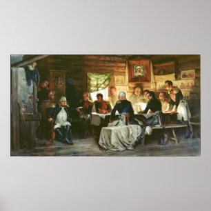 Poster Conseil de guerre à Fili en 1812, 1882