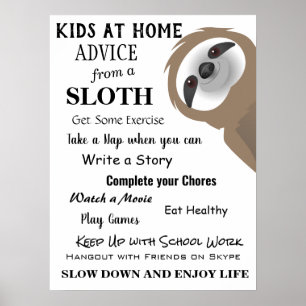 Poster Conseil d'un créneau pour les enfants à la maison