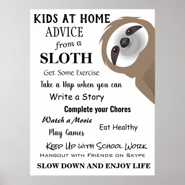 Poster Conseil d'un créneau pour les enfants à la maison (Devant)