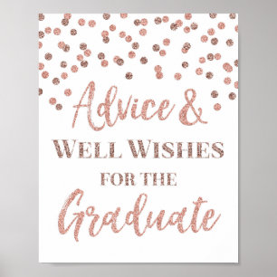 Poster Conseil rose Gold Confetti pour les enseignes supé