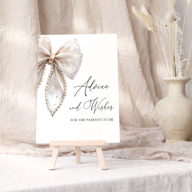 Poster Conseil White Pearl Bow et les souhaits pour les n (Créateur téléchargé)