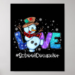 Poster Conseiller Love Snowman hiver Noël Nouvel An
