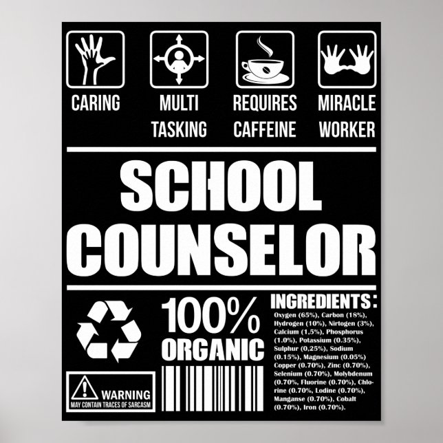 Poster Conseiller scolaire 100% Bio (Devant)