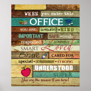 Poster Conseiller scolaire Lorsque Vous Entrez Dans Ce Bu