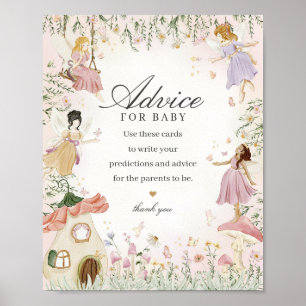 Poster Conseils de jardin de fée pour bébé Baby shower lu