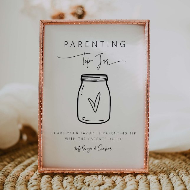 Poster Conseils d'éducation Baby shower Partie de décorat (Créateur téléchargé)