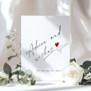 Poster Conseils et souhaits Fête des mariées de script mo