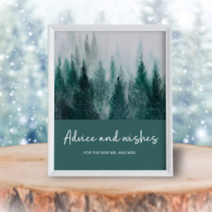 Poster Conseils et souhaits pour la forêt de pins pour le