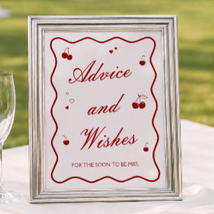 Poster Conseils et vœux pour une baby shower sur le thème