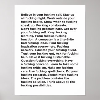 Poster Conseils sur le bon rendement