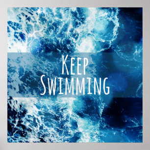 Poster Conserver la nage Ocean Motivation
